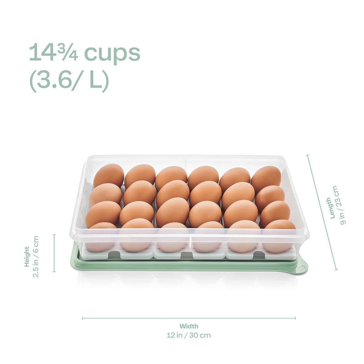 Tupperware® Snack-Stor® Large Storage Container with 3 Egg Tray Inserts - Image 3