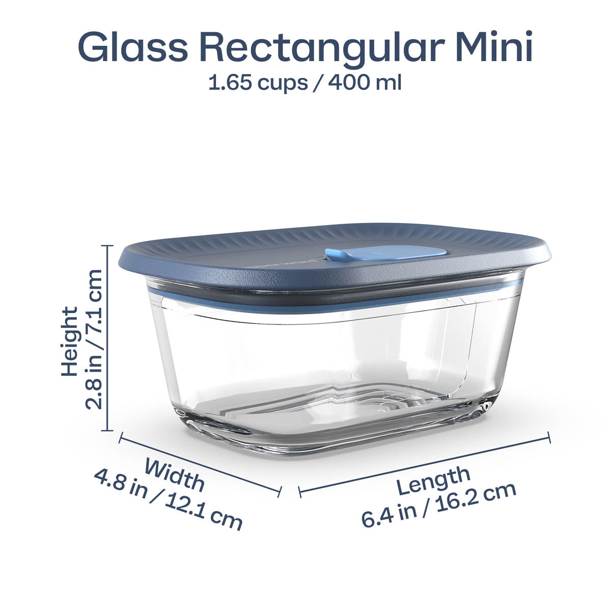 Tupperware Voila™ Glass Food Storage Container | Rectangular Mini - Image 3