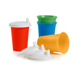 Tupperware® Bell Tumblers & Sipper Seal® Set | 4 Toddler Sippy Cups with Lids