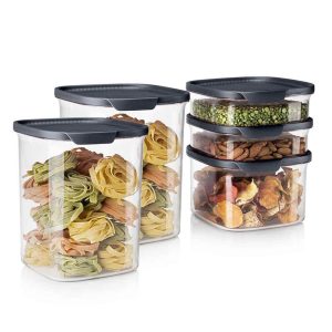 Tupperware Ultra Clear® Square | Food Storage Containers, 5 Piece Set